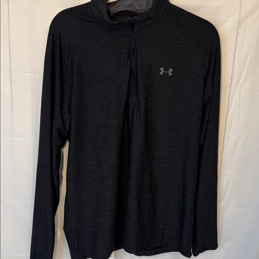Under Armour Men's Medium Playoff Quarter-Zip Dark Charcoal Gray - Picture 5 of 8